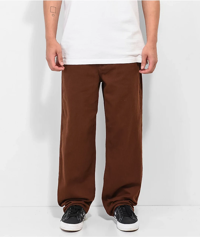 Empyre Loose Fit Brown Denim Jeans