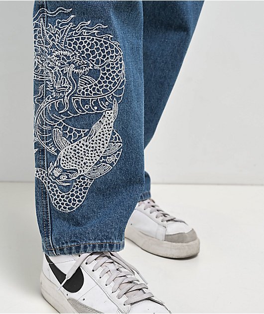Empyre Oriental Dragon Embroidered Jeans