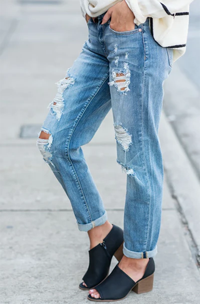 Ripped Jeans with Edgy Style and Comfort