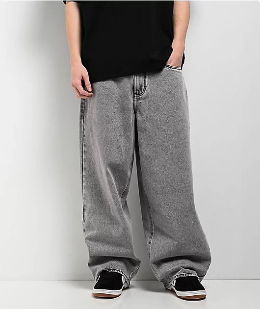 Scramble Grey Wash Ultra Wide Jeans - Street Style Meets Comfort